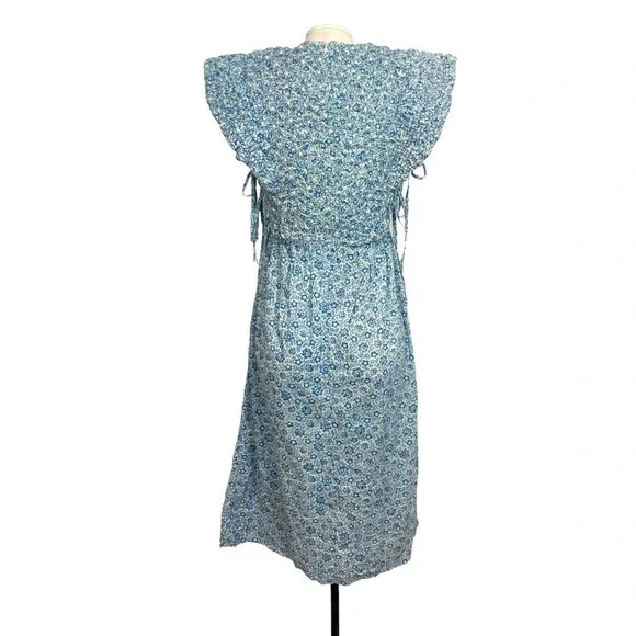 Sea New York Ida Smocked Dress SS22-087 Blue  XS New $450 - Picture 6 of 7